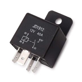 JD1912 Automotive Relay 4-Pin 40A 12V SPST Car Truck Van Motorcycle Boat Relay，5 Pack