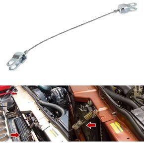 Front Right or Left Hand Side Stainless Steel Hood Check Cable Safety Catch Lock Line For 2003-2009 Hummer H2 15146196