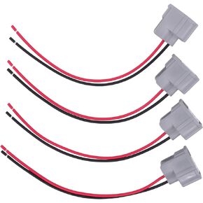 MOTOKU Set of 4 Fuel Injector Wiring Harness Connector Pigtails for Toyota Camry Avalon Corolla Celica Highlander Matrix Prius RAV4 Sienna Tacoma Venza