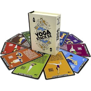 Yoga Exercise Cards: Designed by Certified Yoga Instructor. Video Instructions Included. Beginner to Advanced Poses and Asana workout games. Improve Fitness and Flexibility. (Base Deck)