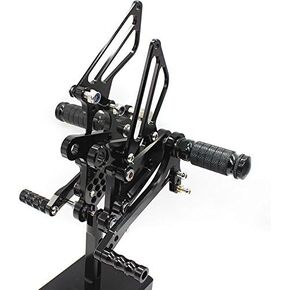 Krace Motorcycle Rearsets Foot Pegs Rear Set Footrests Brake Shift Pedals Fully Adjustable Foot Boards Fit For Kawasaki Ninja ZX6R ZX636 2009 2010 2011 2012 2013 2014 2015 2016 2017 2018 2019