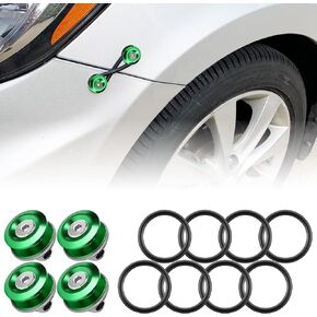 JDM Bumper Quick Release Front Rear Bumper Fasteners, 4 Piece (Black), 8 x O-Ring