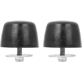 X AUTOHAUX 2 Pcs Black Rubber Bumper Cushion Hood Bump Stop for Jeep Wrangler JK 2018 KJ71051BK
