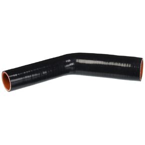 HPS HTSER45-125-150-BLK Silicone High Temperature 4-ply Reinforced 45 degree Elbow Reducer Coupler Hose, 75 PSI Maximum Pressure, 4" Leg Length on each side, 1-1/4" > 1-1/2" ID, Black