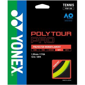 YONEX Polytour Pro 120 17 Gauge Polyester Tennis String Set (Flash Yellow)