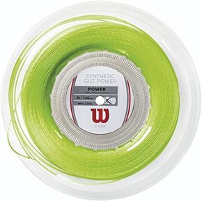 WILSON Synthetic Gut Power Tennis String - Set and 200m Reel, 16 and 17 Gauge