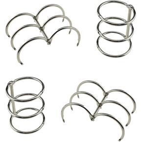 HAHIYO Metal Binder Rings 2 Inch Book Rings Key Rings Bulk Big Large Key Ring Binder Ring Metal Rings for Index Cards Loose Leaf Binder Rings Index Card Ring Paper Rings for Paper(Gold,18Pcs)