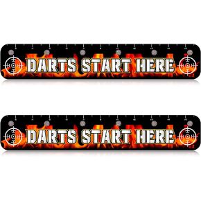 Amyhill 2 Pcs Dart Throw Line Dart Floor Marker PVC Darts Toe Line Dart Accessories for Dart Players Lovers Party Game, 23.23 x 4.15 Inches