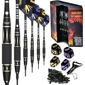 IgnatGames Darts Plastic Tip Sets - Soft Tip Darts for Electronic Dartboard - Plastic Tip Darts Set with Aluminum Shafts, O'rings, 100 Dart Tips and 16 Flights + Darts Wrench + Innovative Case in Kuwait