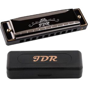 هارمونيكا C، بلوز أرمونيكا مفتاح C 10 فتحات 20 نغمة مع حافظة جهاز الفم القيثارة الموسيقية القياسية للأطفال المبتدئين والكبار والمعلمين المحترفين والآباء والطلاب والعام الجديد in Kuwait