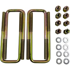 Square U-Bolts with Hardware 2.5" Wide Leaf Springs 8.75" Long Replacement for 1988-2019 Chevy Silverado GMC Sierra 1500
