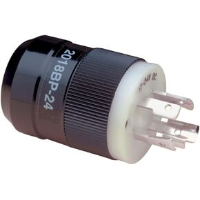 Marinco 2018BP-24 4-Wire 12/24V Trolling Motor Plug, Black