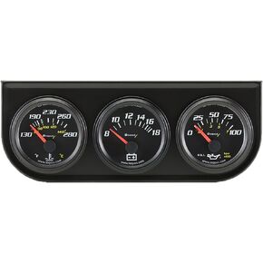 Equus 6200 2" Volt Triple Gauge Kit, Black