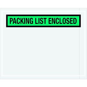 Tape Logic TLPL455 "Packing List Enclosed" Envelopes, Panel Face, 4 1/2" x 5 1/2", Green (Pack of 1000)