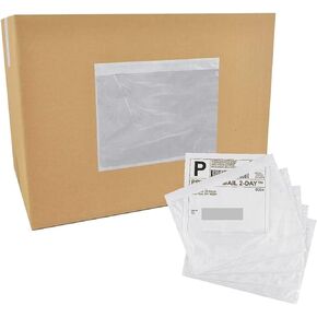 4.5"x 5.5" Packing Slip Envelope Pouches 1000 Pack Clear Self Adhesive Shipping Label Sleeves - Waterproof Top Loading Invoice Packing List Pockets