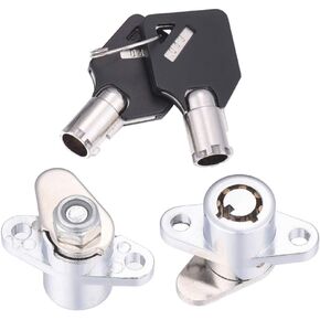 Amazicha 2 Keys Saddlebag Lock Set Hard Saddle Bag Hardware Compatible for Harley Davidson Touring Street Glide Electra Glide Road Glide Road King 1993-2013