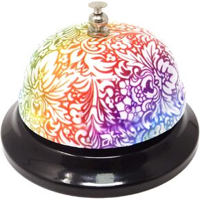Honbay 3.3inch Call Bell Customer Service Bell Game Bell Pet Training Bell (Green Flower) (C)