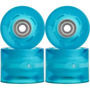 NONMON 4X Skateboard Wheels 60mm 78A LED Light Replacement Longboard Wheels Cruiser Wheels with ABEC-9 608ZZ Bearings, Blue