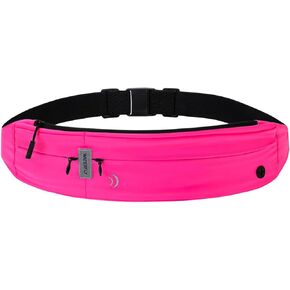 WATERFLY Running Belt Fanny Pack: Runner Marathon Jogging Waist Pack Sport Workout Exercise Fitness Phone Holder Belt for Men Women Jogger Slim Waistband