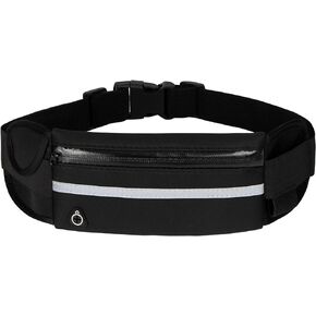 Running Belt [Waist] [Pack]s,[Workout] Fanny [Pack],Ultra Light Bounce Free [Waist] Pouch Fitness Belt Sport for Women Men,Adjustable Waistband Bag for All Kinds of Phone (Black)