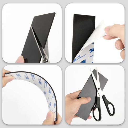 Magnetic Strips with Strong Adhesive Backing (5.9 x 2.35 inches) Magnetic Tape with Adhesive Backing Heavy Duty Magnet Strips for Refrigerator Whiteboard, Most Surface (150 x 60 x 2 mm, 2 pcs) in Kuwait