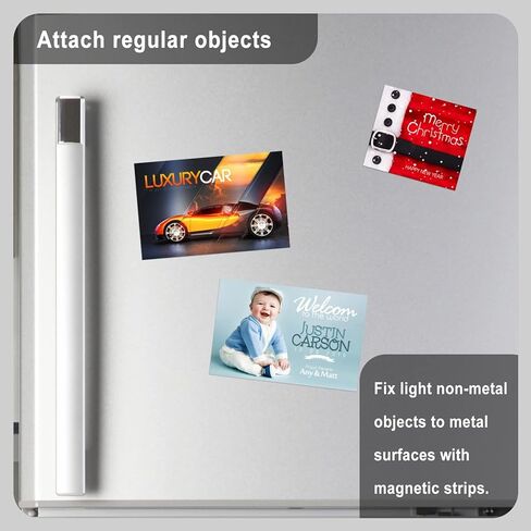 Magnetic Strips with Strong Adhesive Backing (5.9 x 2.35 inches) Magnetic Tape with Adhesive Backing Heavy Duty Magnet Strips for Refrigerator Whiteboard, Most Surface (150 x 60 x 2 mm, 2 pcs) in Kuwait