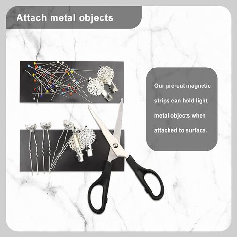 Magnetic Strips with Strong Adhesive Backing (5.9 x 2.35 inches) Magnetic Tape with Adhesive Backing Heavy Duty Magnet Strips for Refrigerator Whiteboard, Most Surface (150 x 60 x 2 mm, 2 pcs) in Kuwait