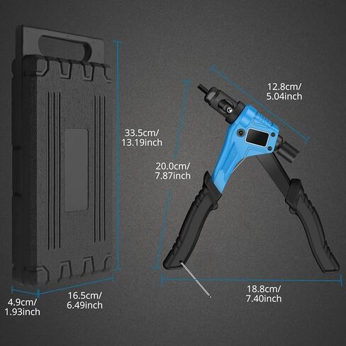 8" Rivet Nut Tool Kit with 100Pcs Nuts, Hand Rivnut Insert Tool with 4Pcs Metric Mandrel M3 M4 M5 M6 in Saudi Arabia