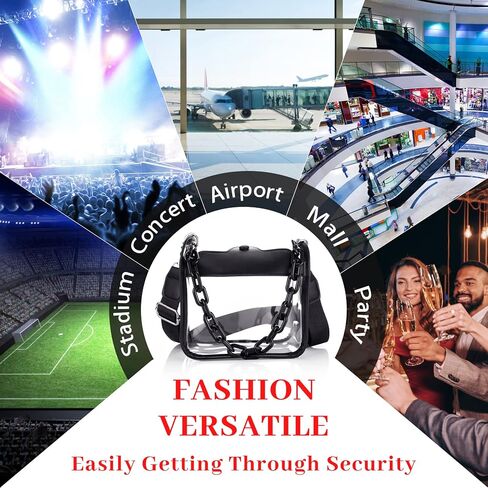 HAUTOCO Clear Bag Stadium Approved Clear Concert Purse for Women Clear Crossbody Handbag for Concerts Festivals Sports Events in Saudi Arabia