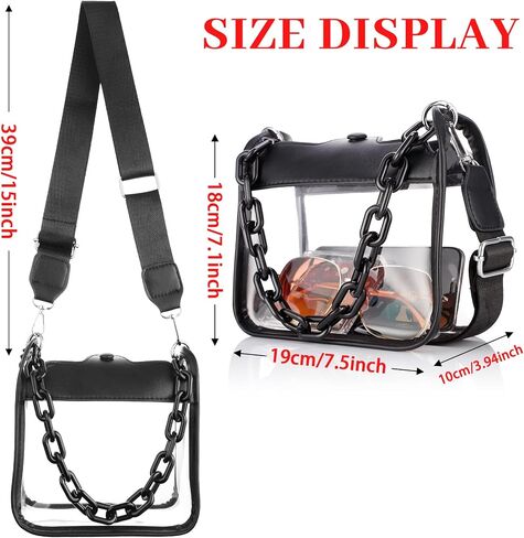 HAUTOCO Clear Bag Stadium Approved Clear Concert Purse for Women Clear Crossbody Handbag for Concerts Festivals Sports Events in Saudi Arabia