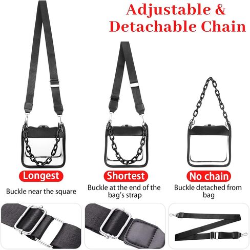 HAUTOCO Clear Bag Stadium Approved Clear Concert Purse for Women Clear Crossbody Handbag for Concerts Festivals Sports Events in Saudi Arabia