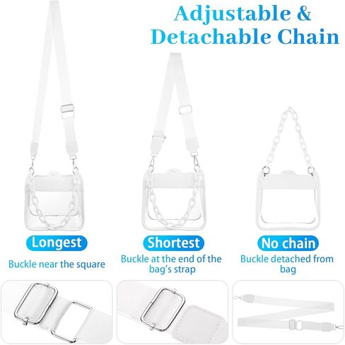 حقيبة شفافة من HAUTOCO معتمدة من الاستاد، محفظة حفلات شفافة للنساء، حقيبة يد كروس شفافة للحفلات الموسيقية والمهرجانات والأحداث الرياضية in Kuwait