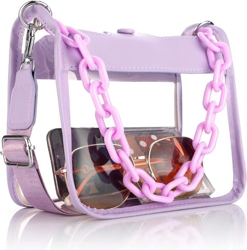 HAUTOCO Clear Bag Stadium Approved Clear Concert Purse for Women Clear Crossbody Handbag for Concerts Festivals Sports Events in Saudi Arabia