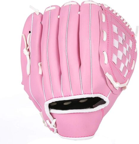 GROOFOO Baseball Glove and Ball for Kids Youth Adults Softball Teeball Training Left/Right Hand Glove with Soft Ball Set Brown/Black/Pink in Saudi Arabia
