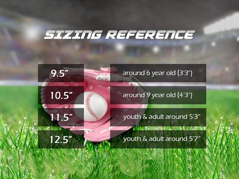 GROOFOO Baseball Glove and Ball for Kids Youth Adults Softball Teeball Training Left/Right Hand Glove with Soft Ball Set Brown/Black/Pink in Saudi Arabia