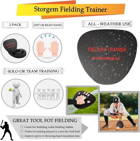 Storgem Softhands Baseball Fielding Trainer,Two-Hands Foam Mitts (2-Pack) in Saudi Arabia