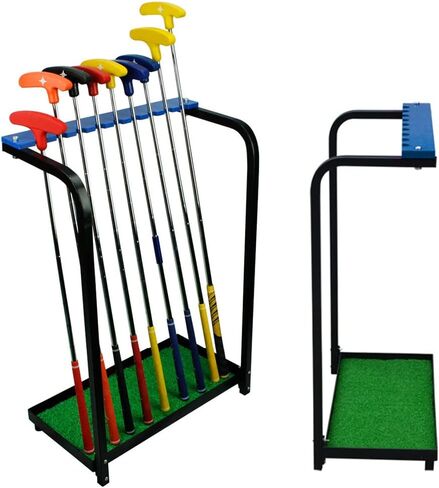 Golf Club Organizer 9 Hole, Golf Club Display Putter Rack Holder Golf Accessories for Men, Metal Golf Clubs Shelf Storage Stand Course Practice Supplies in Saudi Arabia