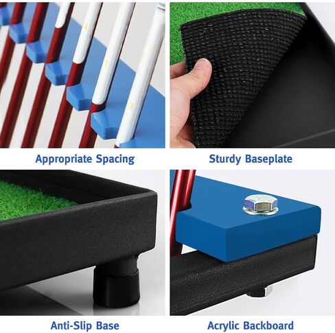Golf Club Organizer 9 Hole, Golf Club Display Putter Rack Holder Golf Accessories for Men, Metal Golf Clubs Shelf Storage Stand Course Practice Supplies in Saudi Arabia
