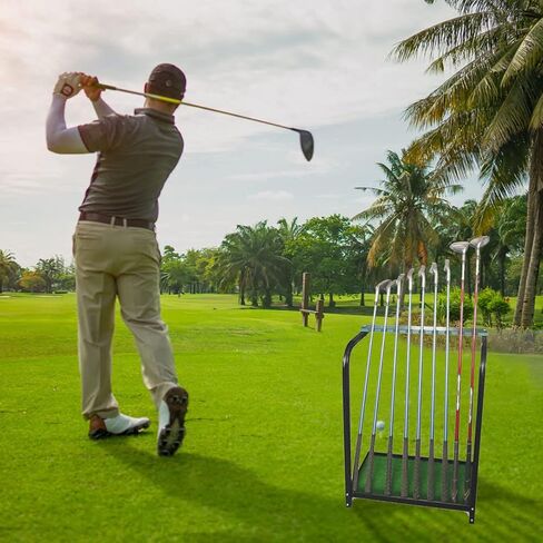 Golf Club Organizer 9 Hole, Golf Club Display Putter Rack Holder Golf Accessories for Men, Metal Golf Clubs Shelf Storage Stand Course Practice Supplies in Saudi Arabia