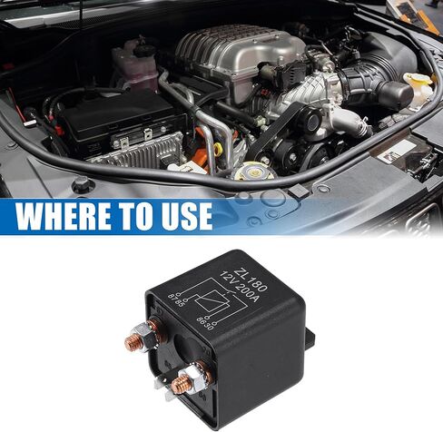 X AUTOHAUX 1 Set 12V DC 200A Starter Relay Switch Continuous Duty SPST Relay for Truck Boat Marine in Saudi Arabia