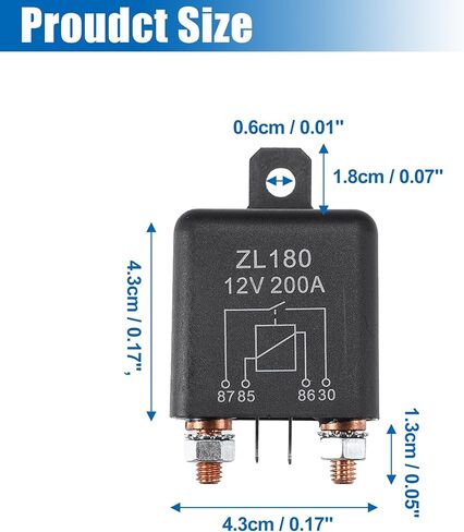 X AUTOHAUX 1 Set 12V DC 200A Starter Relay Switch Continuous Duty SPST Relay for Truck Boat Marine in Saudi Arabia