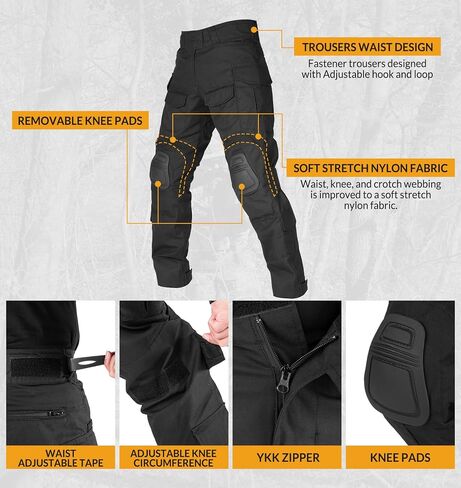 مجموعة زي قتال VOTAGOO GEAR G3 للرجال ملابس مموهة تكتيكية بدلة صيد كرات الطلاء مع وسادات الركبة والكوع in Saudi Arabia