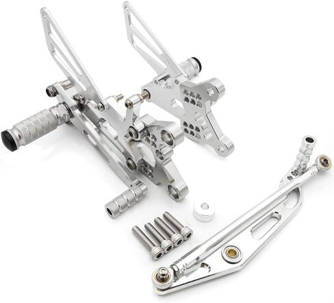 CNC R6 06-20 Motorcycle Adjustable Rearsets Foot Pegs Rear Set Footpeg Brake Shift Pedal Compatible with YZF R6 R6S 2006 2007 2008 2009 2010 2011 2012 2013 2014 2015 2016 2017 2018 2019 2020 Black in Saudi Arabia