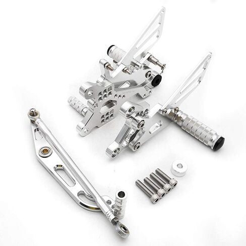 CNC R6 06-20 Motorcycle Adjustable Rearsets Foot Pegs Rear Set Footpeg Brake Shift Pedal Compatible with YZF R6 R6S 2006 2007 2008 2009 2010 2011 2012 2013 2014 2015 2016 2017 2018 2019 2020 Black in Saudi Arabia