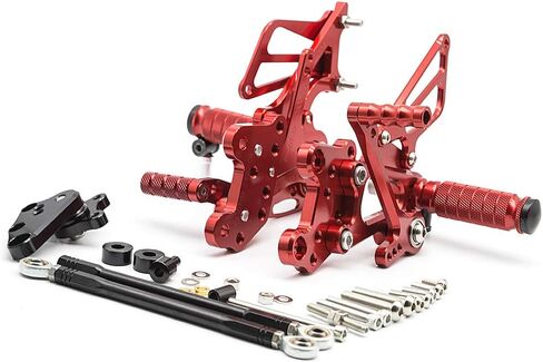 FXCNC CNC CBR 600RR Billet Motorcycle Rearset Foot Pegs Rear Set Footrests Fully Adjustable Foot Boards Compatible with CBR600RR 2007 2008 in Kuwait
