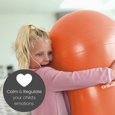 BABYGO® Sensory Peanut Ball for Kids Children | Autism Therapy Calming Development Activities Motor Skills Special Needs | Exercise Book & Pump Included | Anti Burst in Kuwait