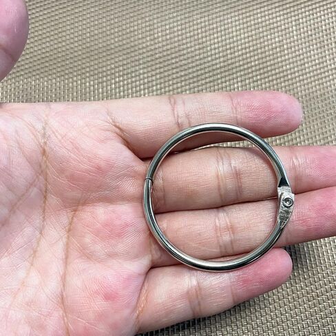 Binder Rings 1.5 inch 40 Pack, Loose Leaf Binder Rings, Book Rings, Metal Rings for Keychain Key Rings, Metal Book Rings, Silver, for School, Home, or Office_AB in Saudi Arabia