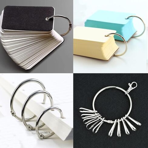 Binder Rings 1.5 inch 40 Pack, Loose Leaf Binder Rings, Book Rings, Metal Rings for Keychain Key Rings, Metal Book Rings, Silver, for School, Home, or Office_AB in Saudi Arabia