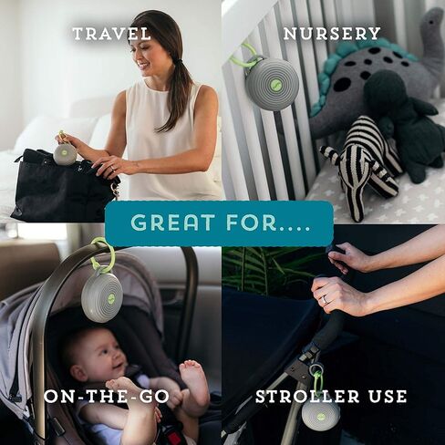 جهاز ضوضاء أبيض محمول من Yogasleep Hushh للأطفال، 3 أصوات طبيعية مهدئة مع التحكم في مستوى الصوت، صغير الحجم للاستخدام أثناء التنقل والسفر، قابل لإعادة الشحن عبر USB، مشبك آمن للأطفال وقفل للأطفال in Kuwait