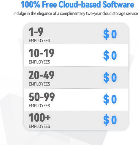 ساعة وقت سحابية من NGTeco، ساعات وقت واي فاي للموظفين في الأعمال الصغيرة مع الوجه، مسح الإصبع، RFID وPIN اللكم في جهاز واحد، آلة بطاقة الوقت مع برنامج التحكم عن بعد (0 رسوم شهرية) in Kuwait